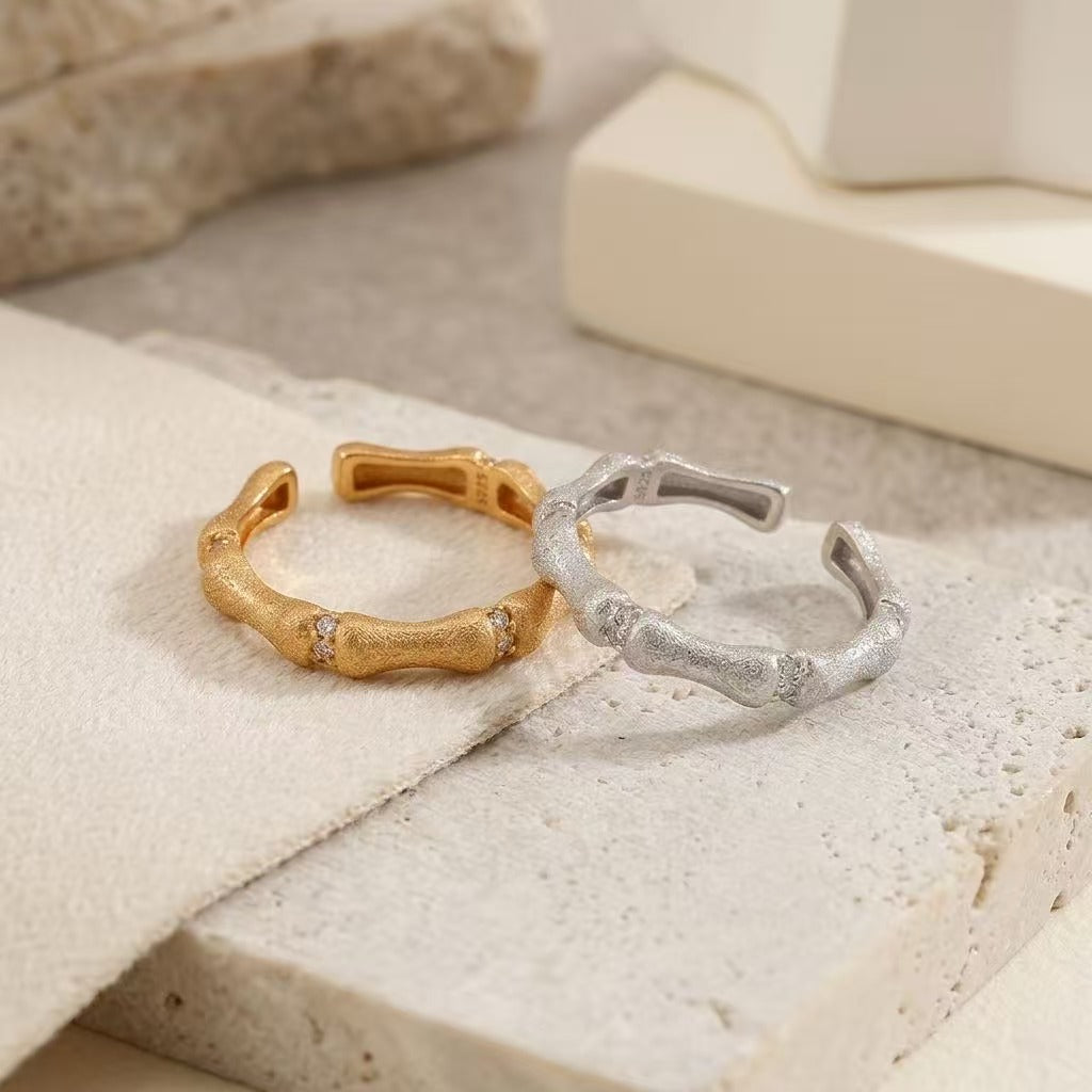 Textured Wave Open Ring