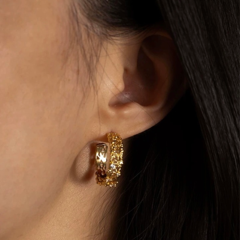 Lace Filigree Hoop Earrings