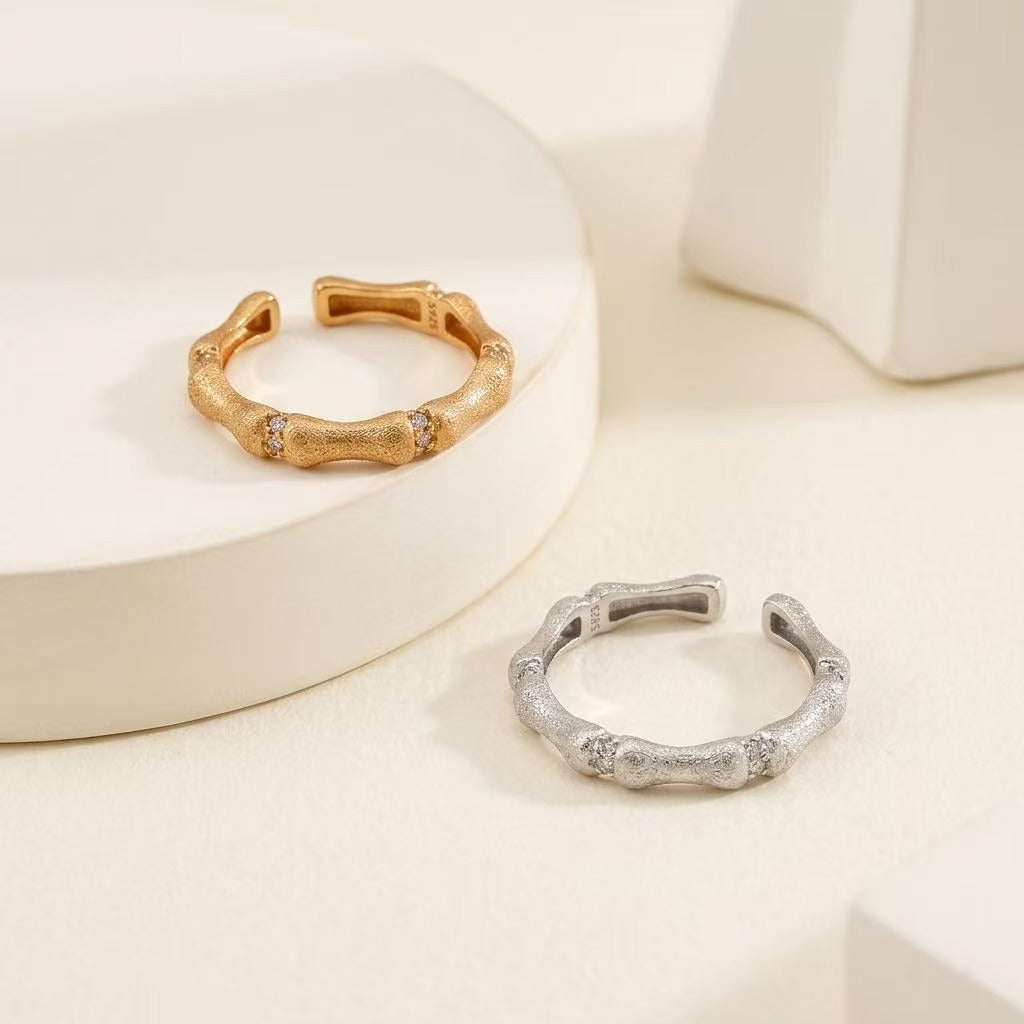 Textured Wave Open Ring