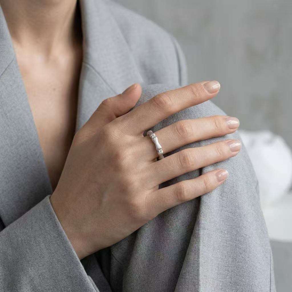 Textured Wave Open Ring